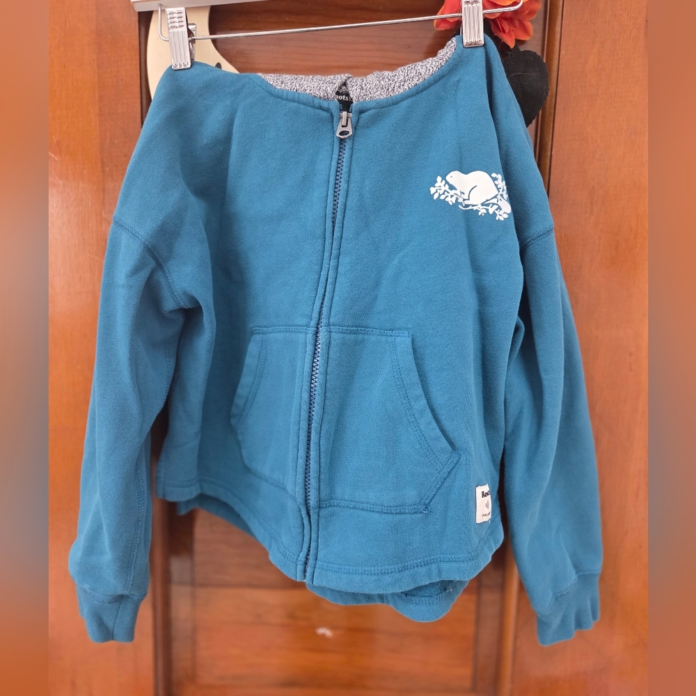 Roots Kids Teal Hoodie Jacket